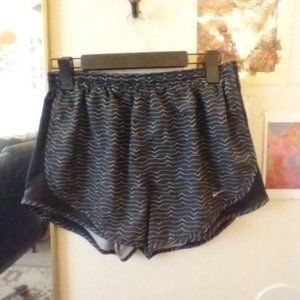 Black Nike Dri-Fit Patterned Running Shorts